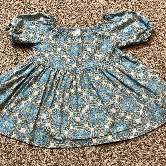 Matilda Jane Floral Peplum Top with Puff Sleeves - Picture 1 of 7
